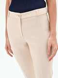 Pantalone skinny beige chiaro in tessuto tecnico