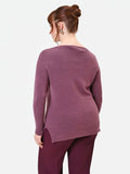 Maglia Curvy rosa antico in filato misto viscosa