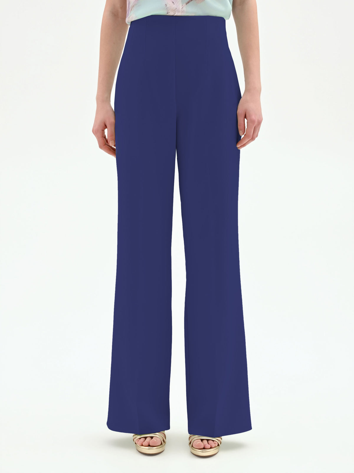 Pantalone a palazzo blu brillante