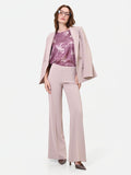 Pantalone palazzo tortora beige in cadi