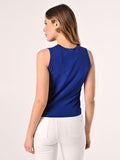 Maglioncino Girocollo Smanicato Blu