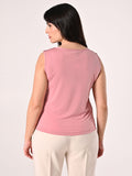 Top Curvy Paillettes Rosa