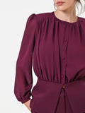 Camicia Studio bordeaux in georgette con baschina