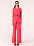 Blusa in Cadi Fuxia con Cintura