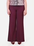 Pantalone Curvy a palazzo cady bordeaux rosso