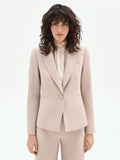 Giacca monopetto tortora beige