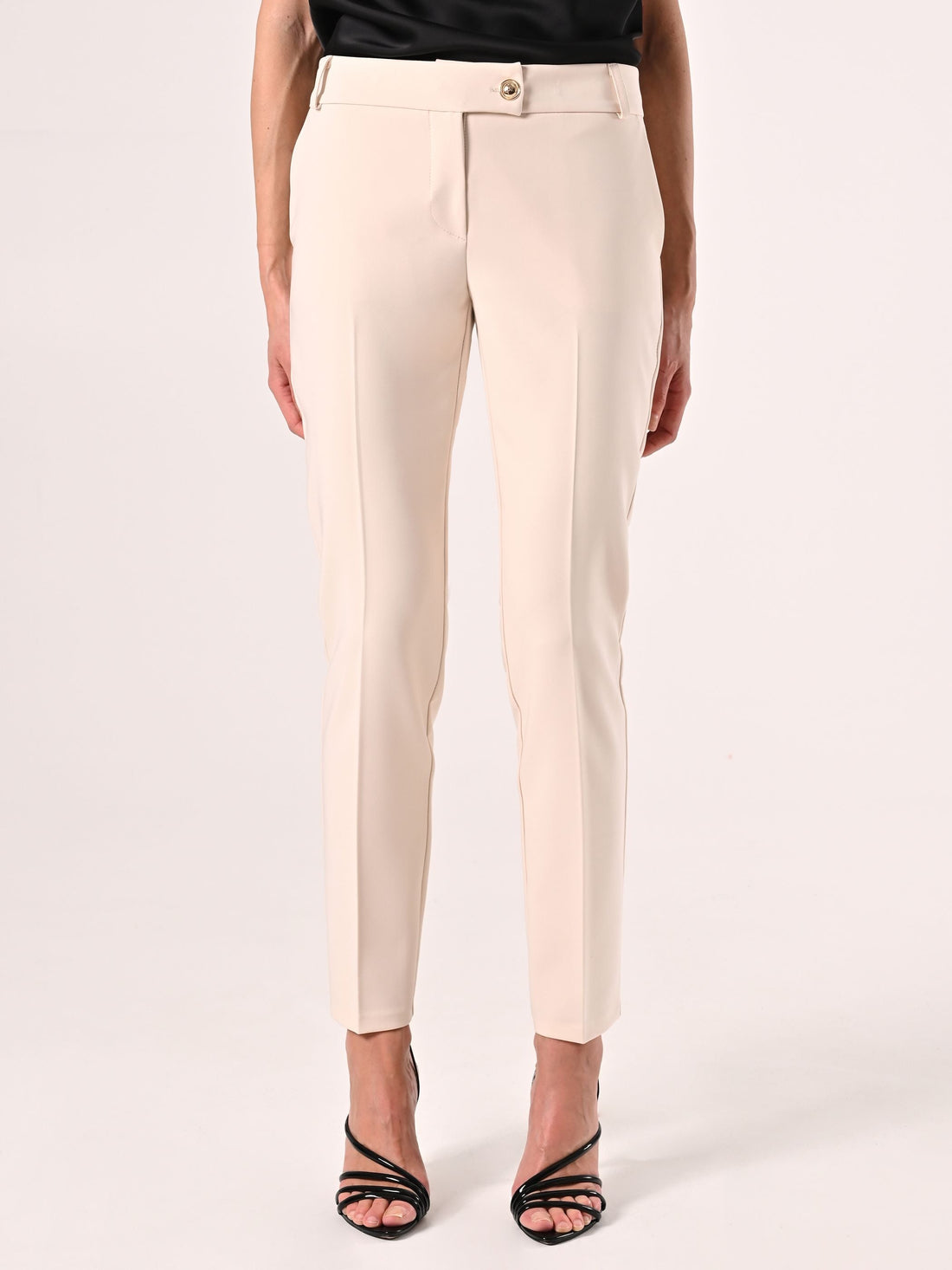 Pantaloni Beige Chiaro in Tessuto Tecnico