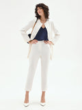 Pantalone dritto panna bianco