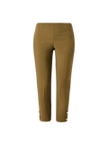 Pantaloni in Tessuto Tecnico Verde Militare con Bottoni
