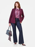 Jeans Curvy  flare blu a vita alta