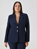 Giacca Curvy Due Bottoni Blu