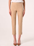 Pantaloni Skinny in Cotone Beige Scuro