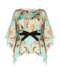 Blusa Curvy stampa Paisley Verde Acqua
