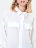 Camicia boxy bianca con tasche