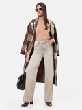 Jeans ampi a vita alta tortora beige Giorgia Palmas X Rinascimento