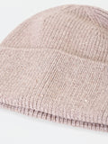 Cappellino beanie tortora beige con paillettes