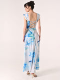 Abito stampa Floreale con Laccetti Bustier