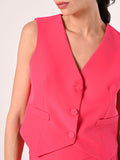 Gilet in Tessuto Tecnico Fuxia