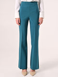 Pantaloni Flared in Tessuto Tecnico Verde Reale