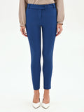 Pantalone a sigaretta blu brillante