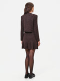 Minigonna marrone moro con balza