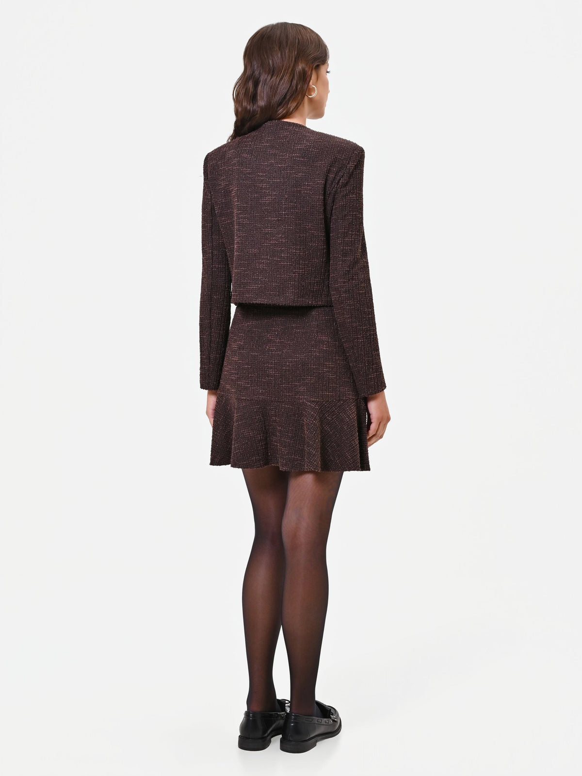 Minigonna marrone moro con balza