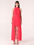 Abito High-Low Fuxia