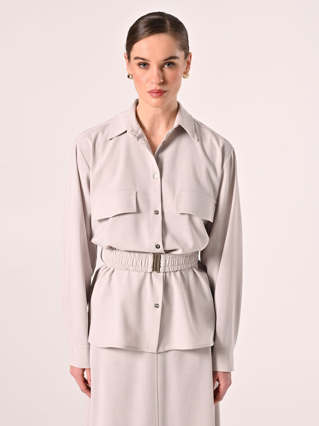Giacca Utility color Grigio Perla
