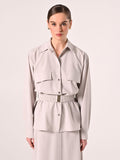 Giacca Utility color Grigio Perla
