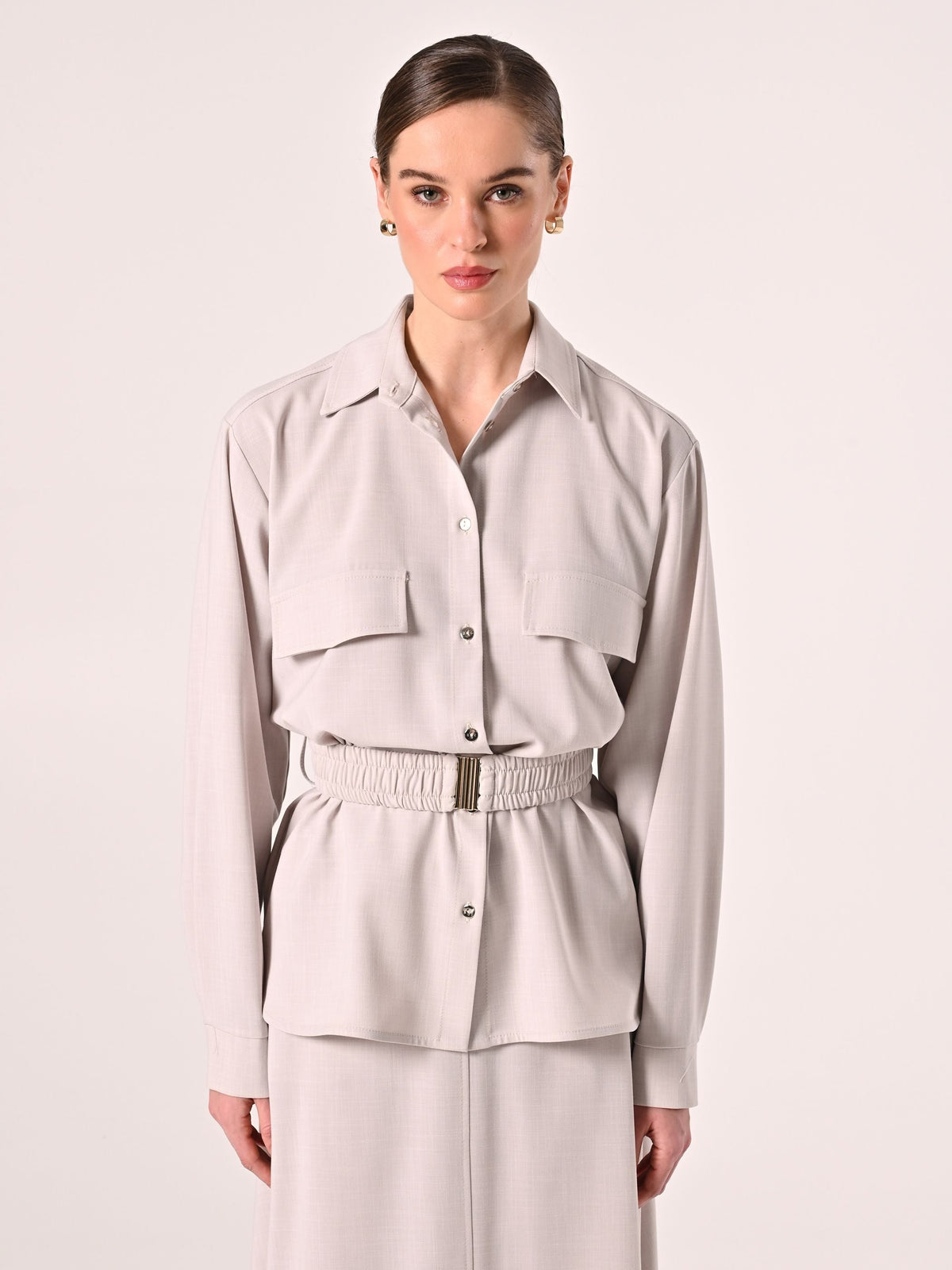 Giacca Utility color Grigio Perla