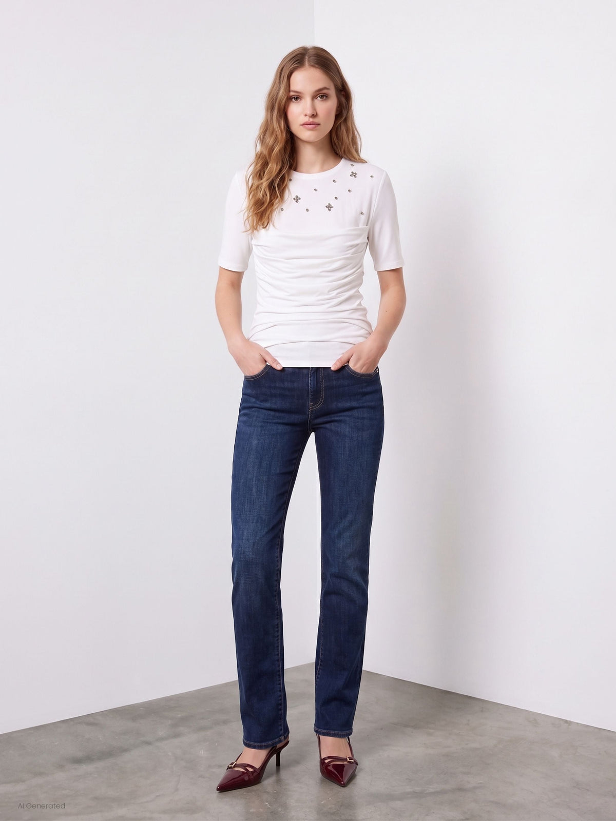 TShirt Bianca Pietre