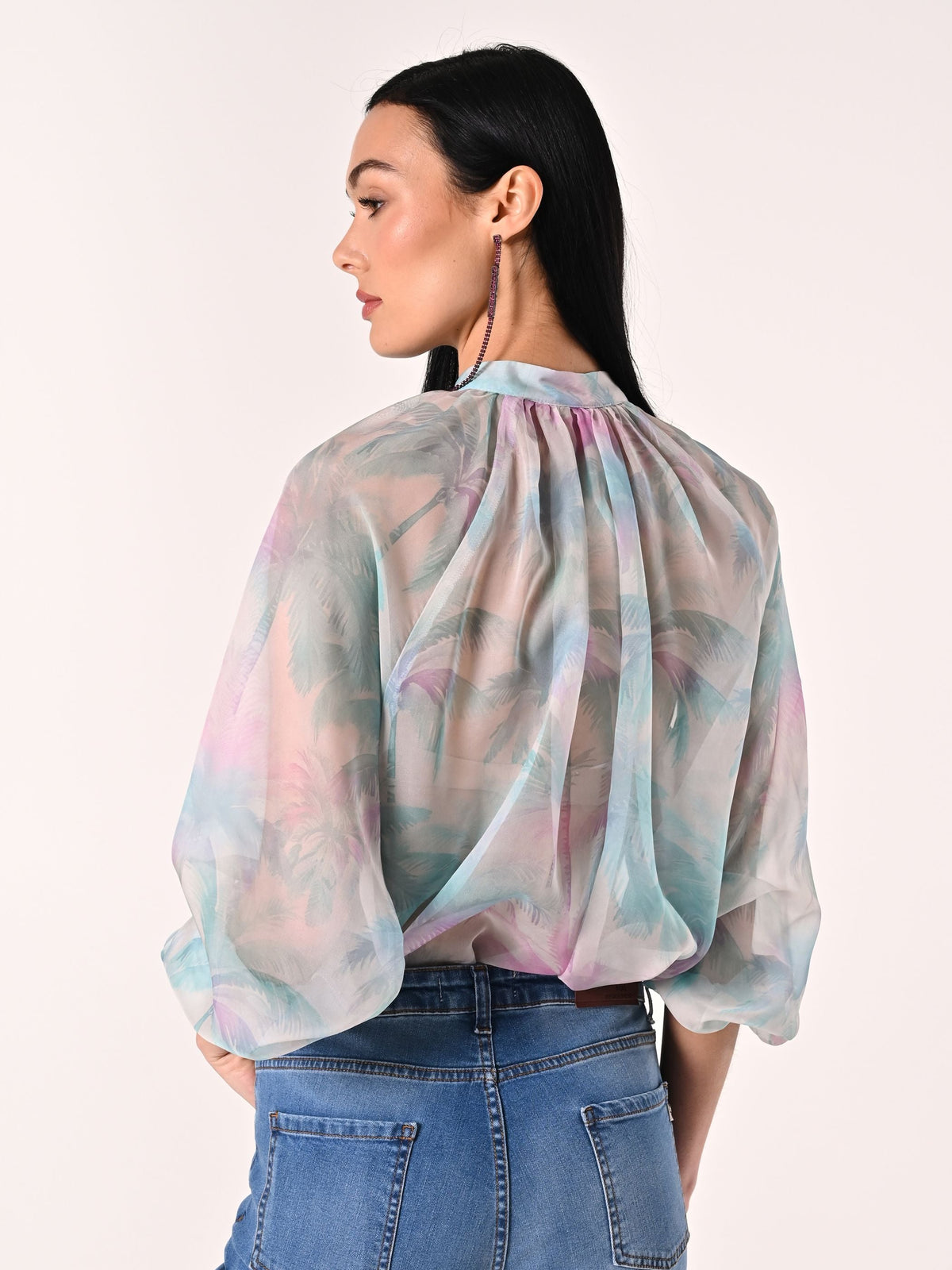 Blusa stampa Palme