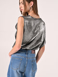 Blusa Monospalla in Cadi Laminato