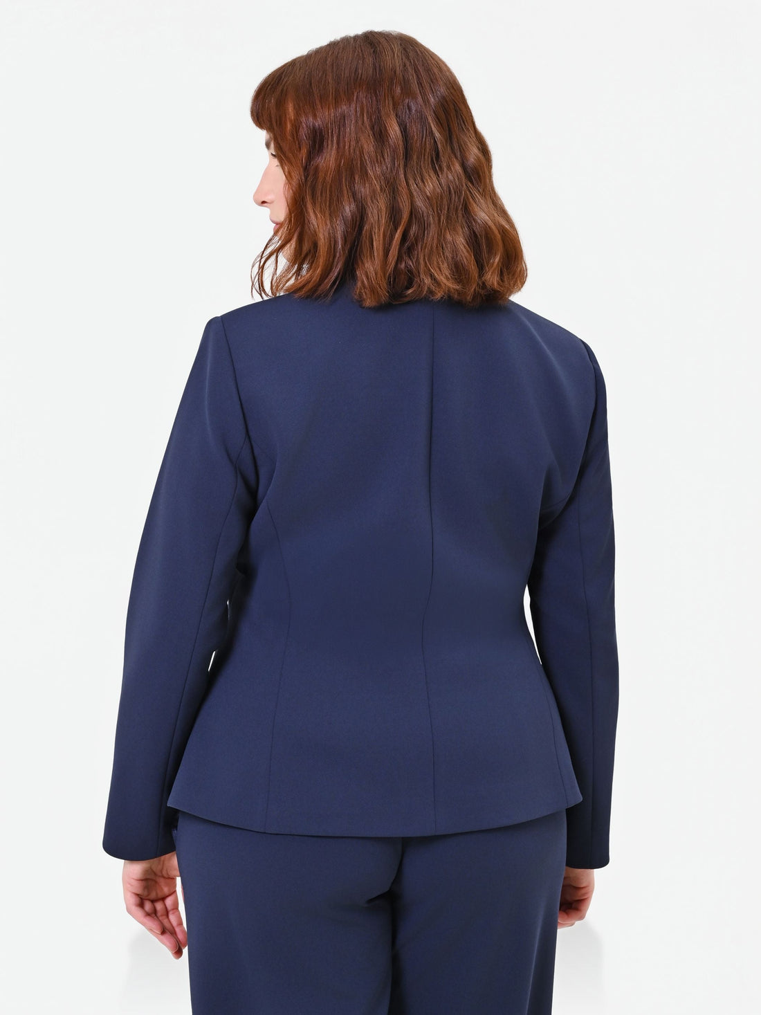 Giacca Curvy  blu navy in scuba crepe