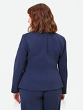 Giacca Curvy  blu navy in scuba crepe