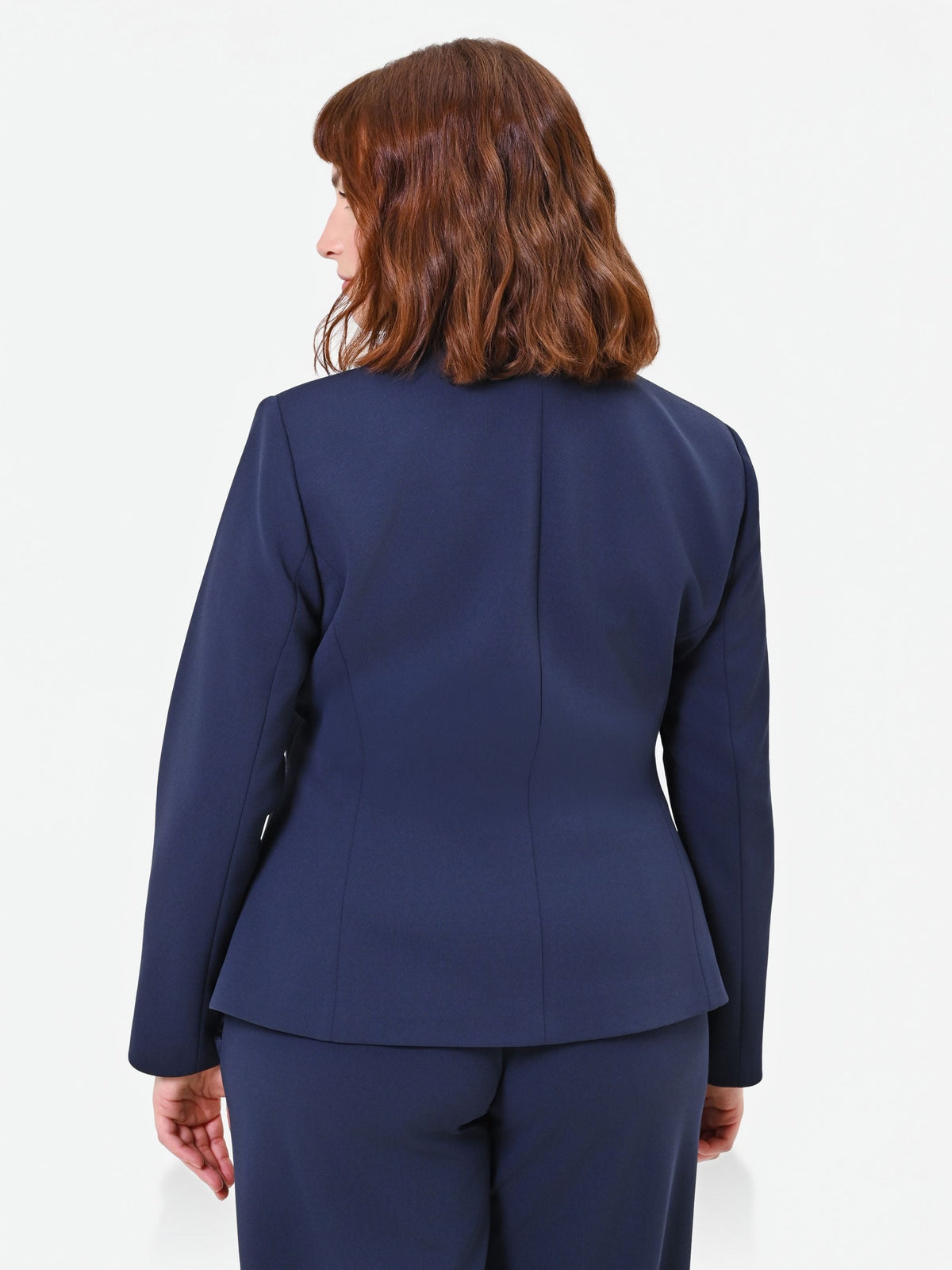 Giacca Curvy  blu navy in scuba crepe