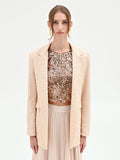 Giacca beige chiaro con paillettes