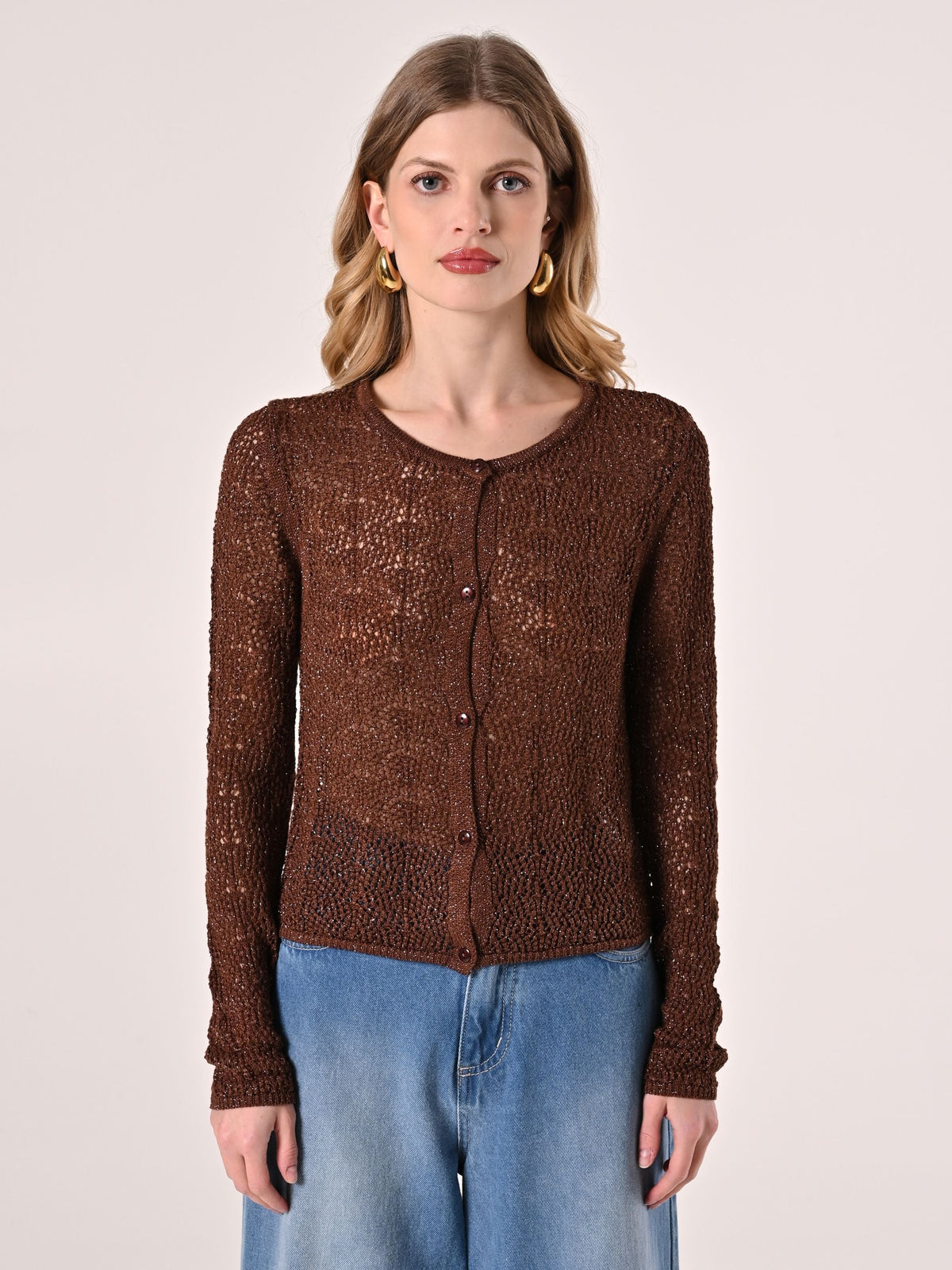 Cardigan in Maglia Lurex