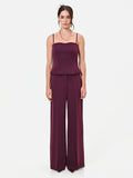 Top Studio  bustier bordeaux in crepe gessato