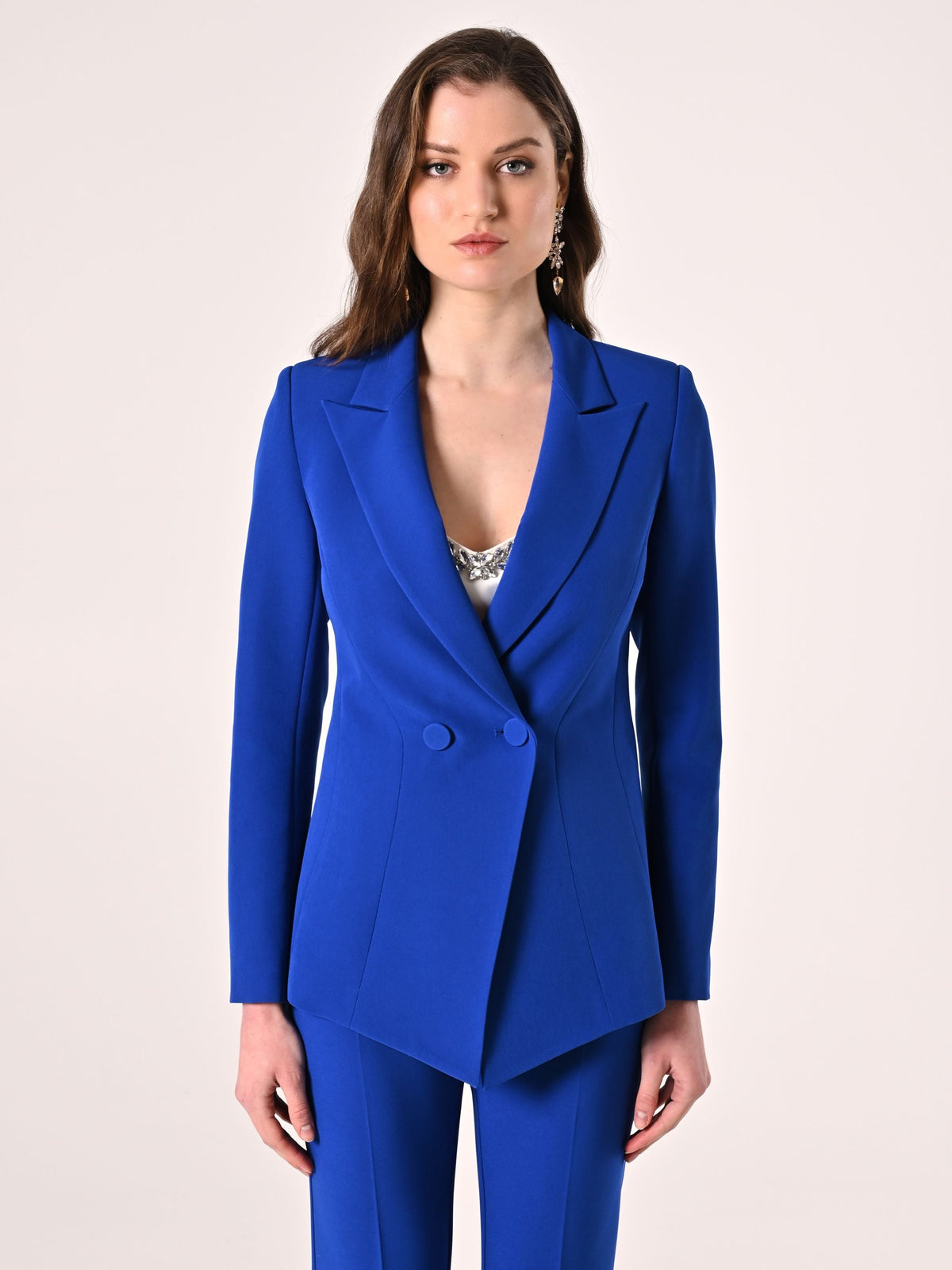 Giacca Blu Cina in Tessuto Tecnico