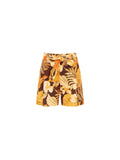 Pantaloncino arancione a fantasia tropicale