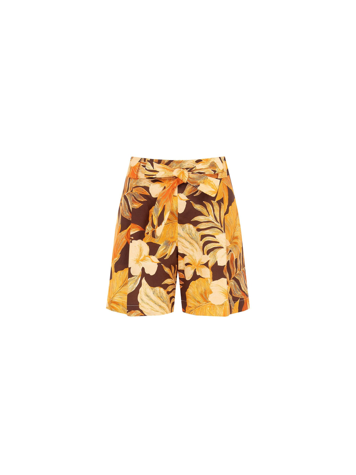 Pantaloncino arancione a fantasia tropicale