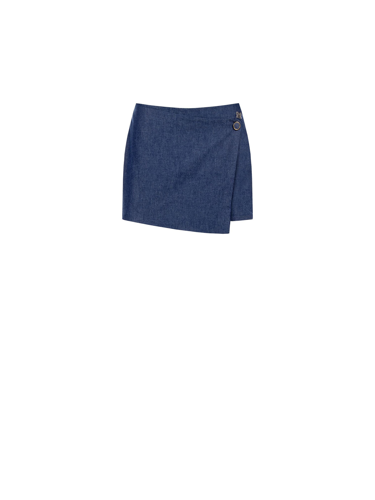 Gonna blu a portafoglio in chambray