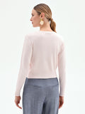 Cardigan cropped rosa pastello