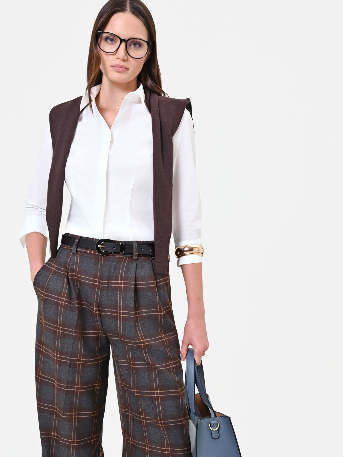 Camicia panna bianco con polsino risvoltato