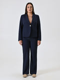 Giacca Curvy Monobottone Blu