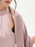 Stola atelier in raso rosa blush