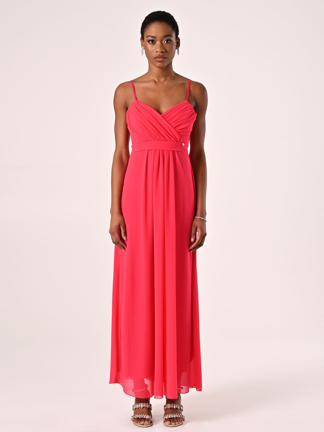 Abito taglio Impero in Georgette Fuxia