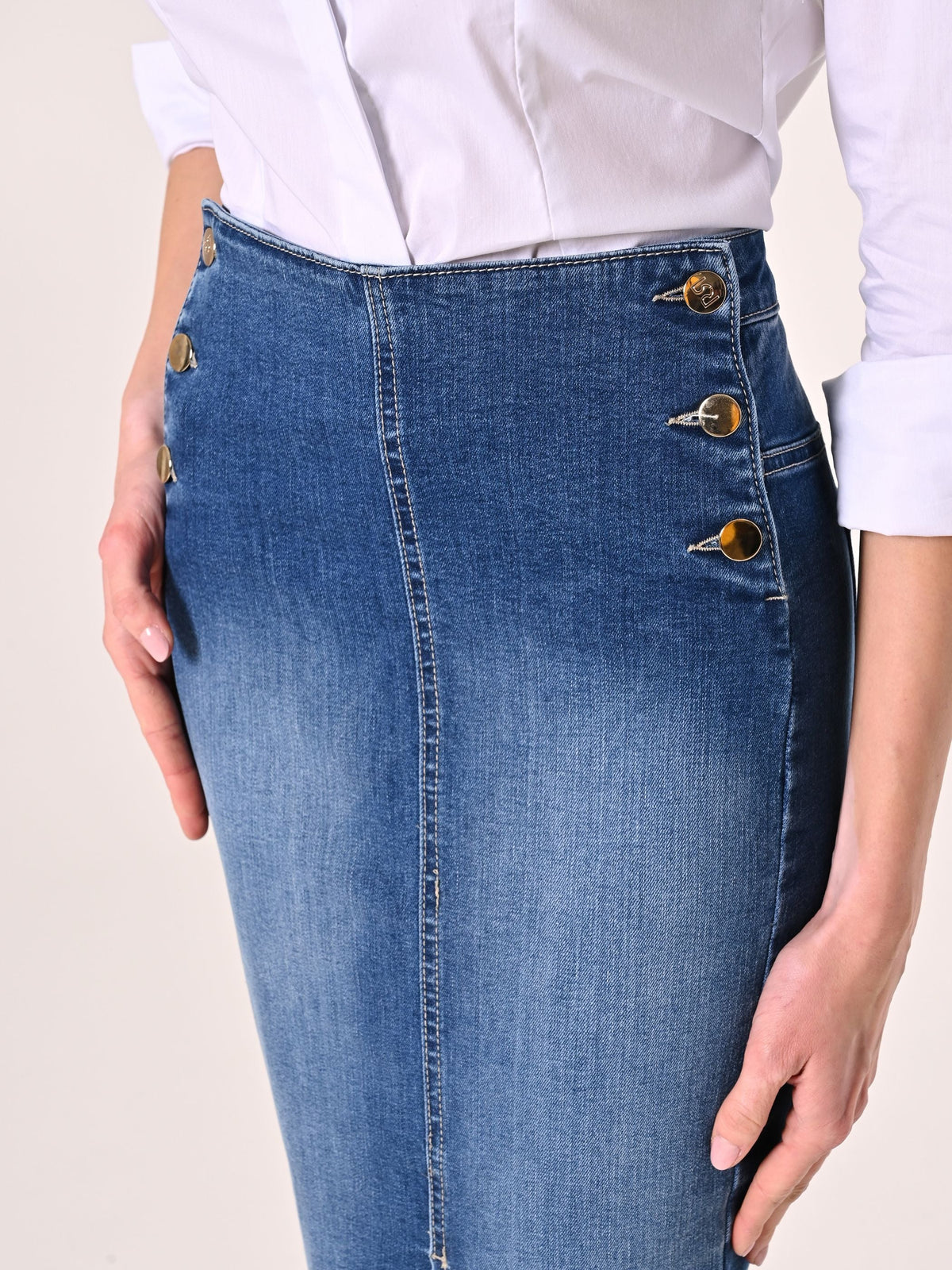 Gonna Midi in Jeans