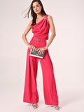 Pantaloni Fuxia con Cintura Fibbia Gold